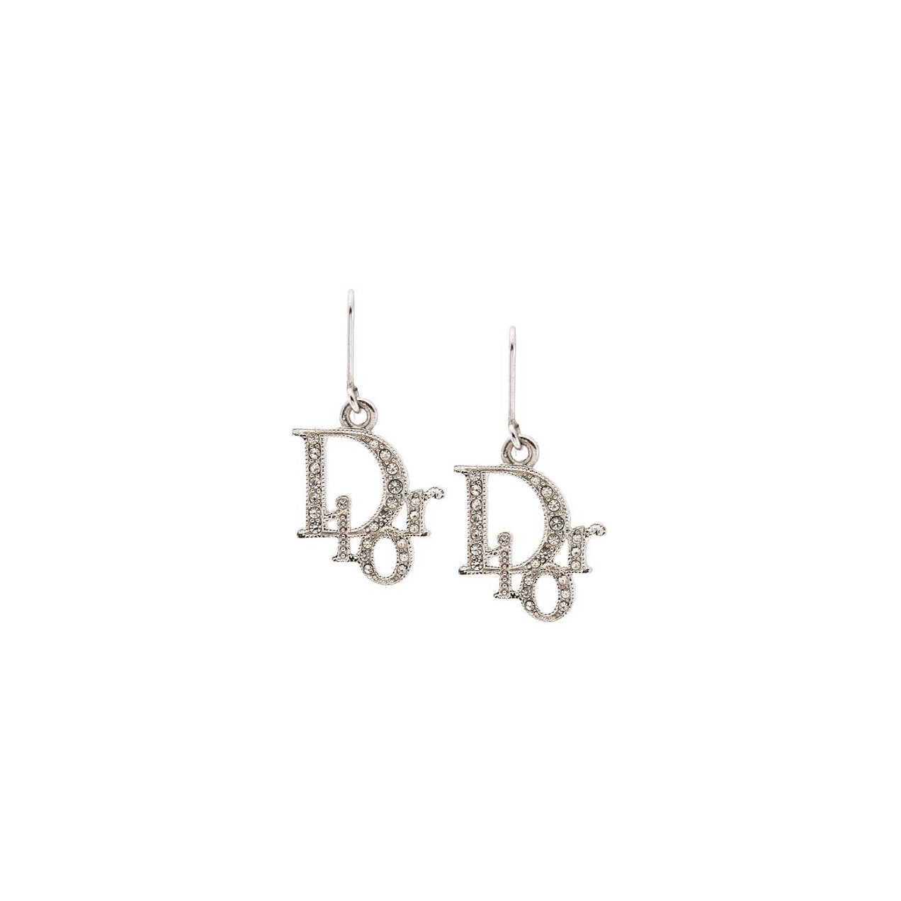 DIOR - OBLIQUE LOGO WHITE RHINESTONES 