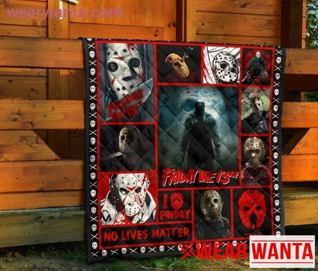 Jason Voorhees Friday 13th Halloween Quilt Blanket-Gear Wanta