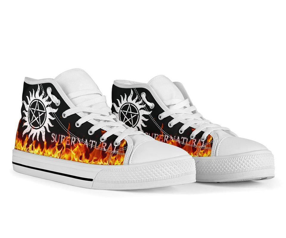 Supernatural Sneakers Fire High Top Shoes Fan Gift Idea PT20 – Gear Wanta