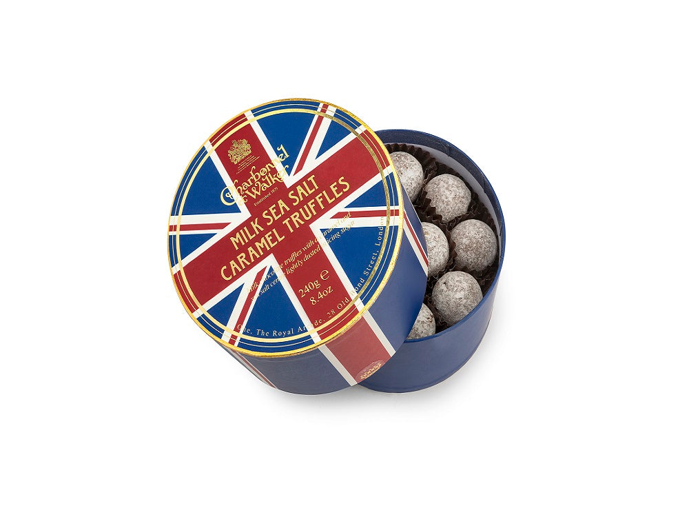 CHARBONNEL ET WALKER Union Flag Milk Sea Salt Caramel Chocolate Truffles 240g-image-0