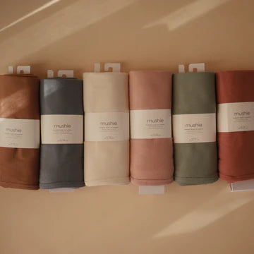 Mushie Knitted Ribbed Blanket