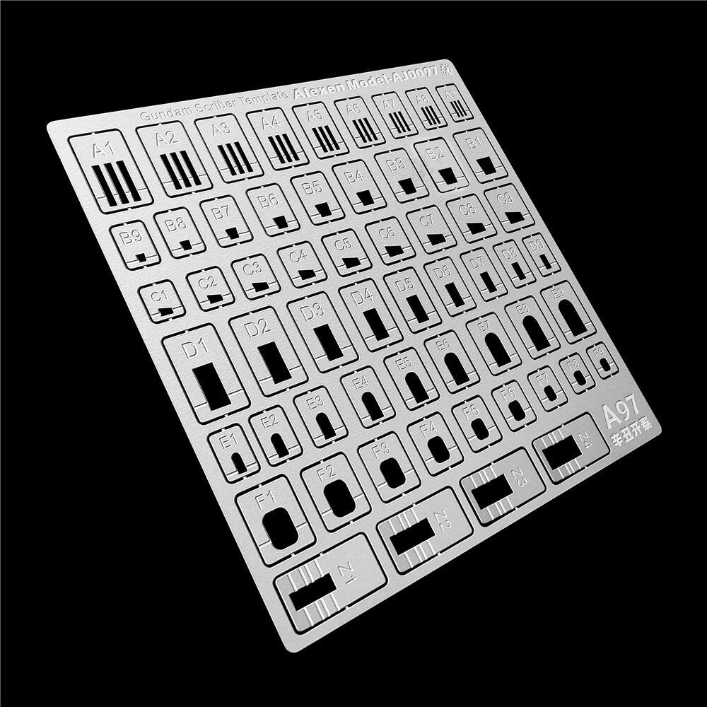 Alexen Model AJ0097 Flat and Folding Scribing Ruler Scriber Template Tool