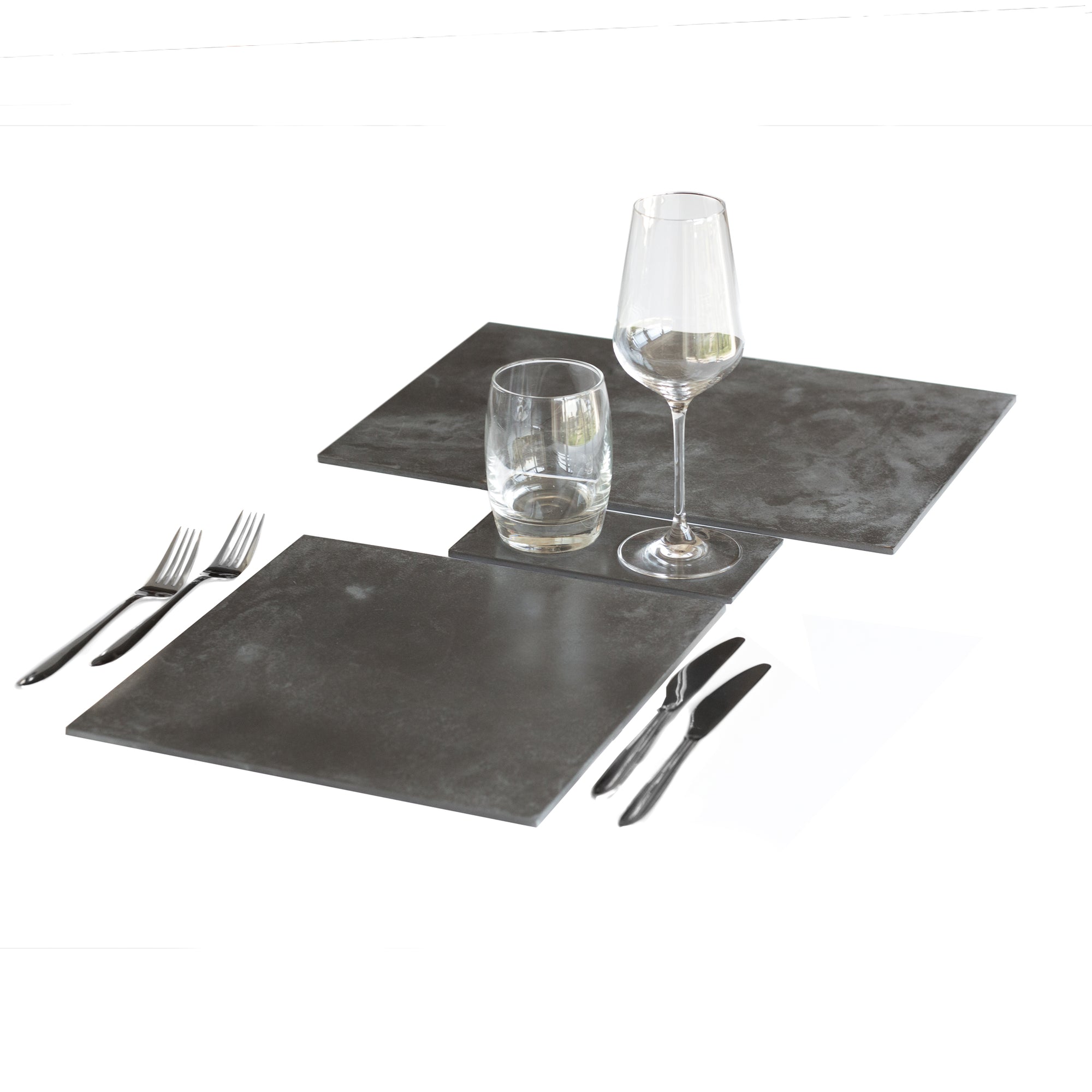 silver place mats