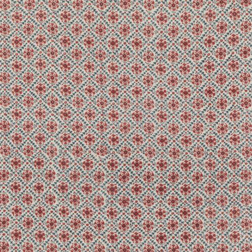 G P & J Baker Camden Trellis Red/ Blue Fabric - GPJ BP10909-2