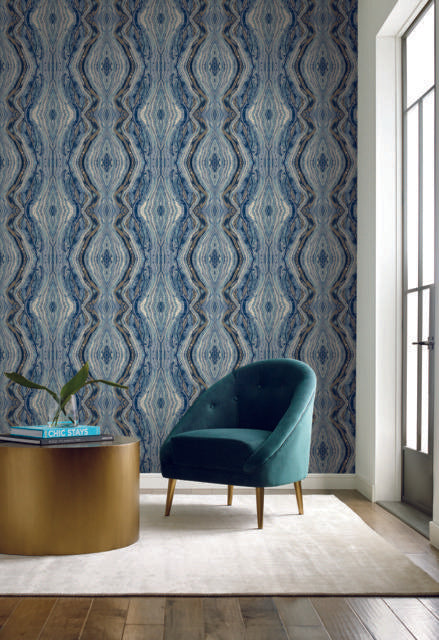 Antonina Vella Kaleidoscope Blue Wallpaper | DecoratorsBest