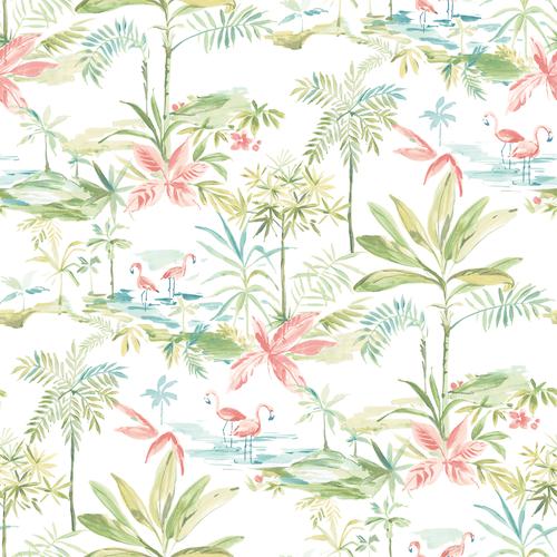 Brewster Home Fashions Lagoon Watercolor Green Wallpaper - Brewster 3113-12071