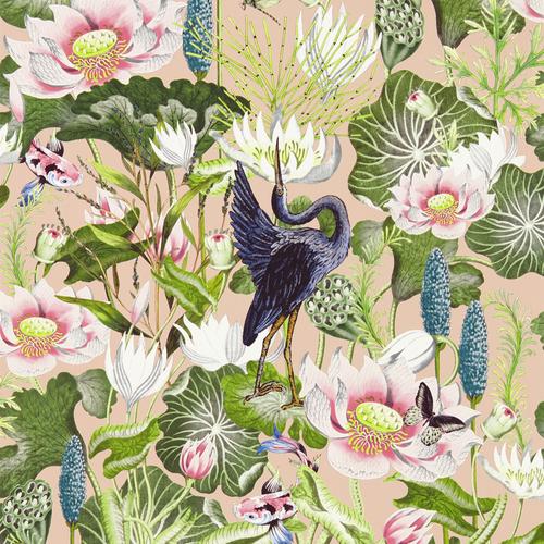 Wedgwood Botanical Wonders Waterlily Wallpaper Dove Gray W0137/02