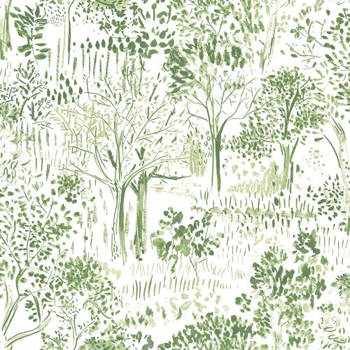 Brewster Home Fashions Walden Forest Green Wallpaper - Sample - Brewster Home Fashions Walden Forest