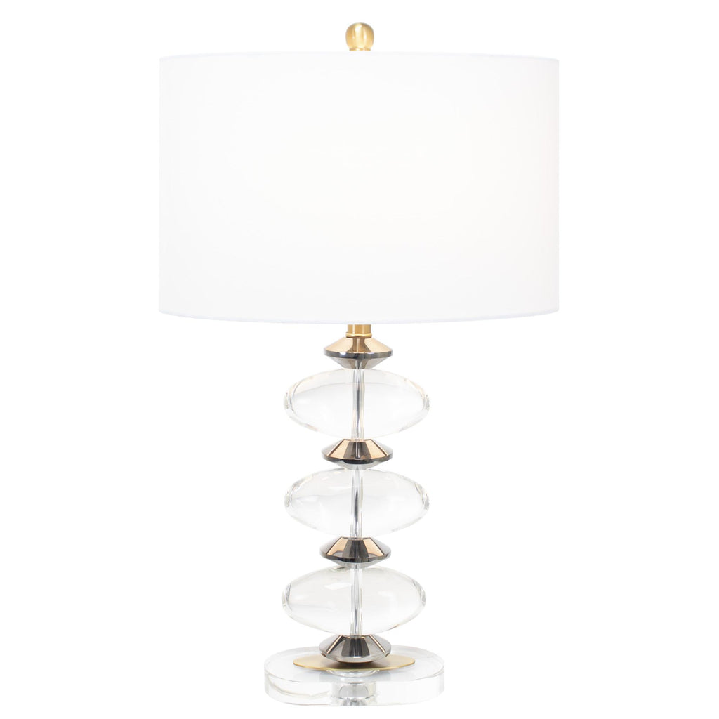Couture 26" Bronson Clear optic crystal and Smokey crystal Table Lamps