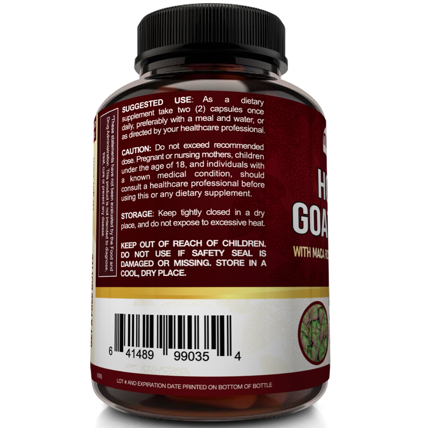 Horny Goat Weed 1000mg With Maca Root 60 Capsules Nutriflair 2317