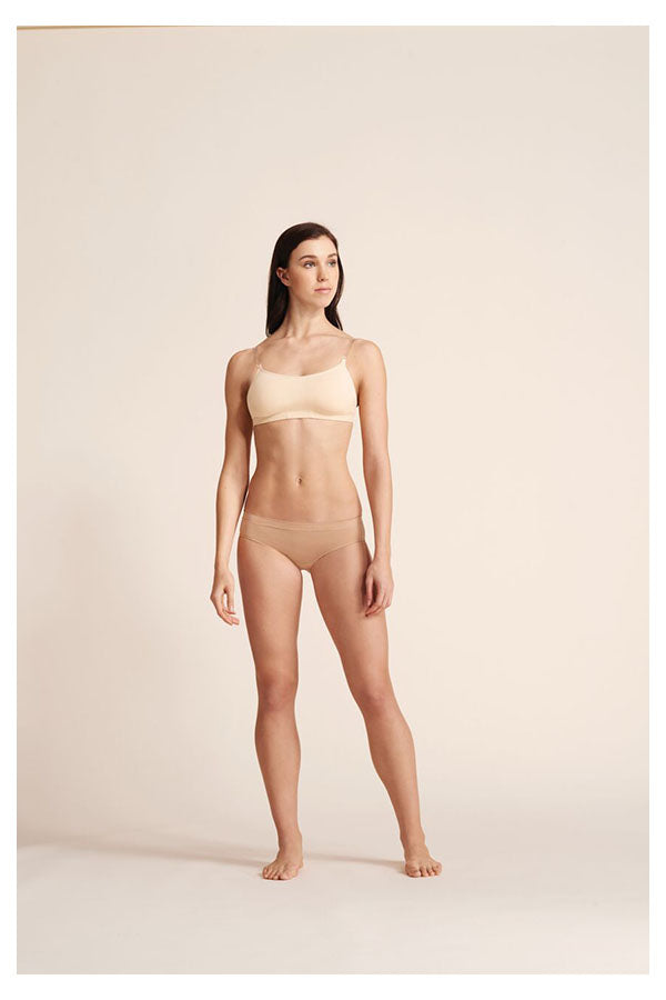Seamless Nude Flesh Performance Dance Underwear Leotard w/t adj