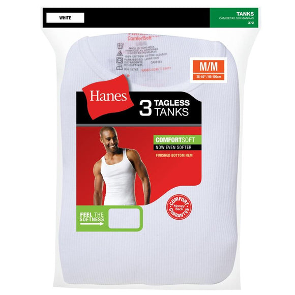 Mens Hanes Sleeveless Ribbed Undershirts - 3 Pk. – Drive Goods