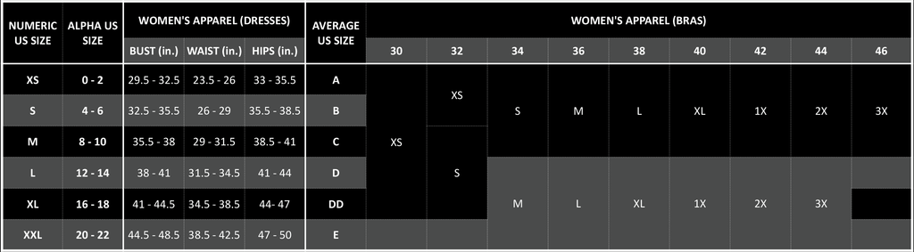 nike mens size chart to womens