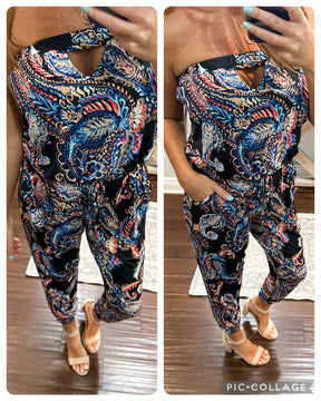 Paisley Jogger Jumpsuit