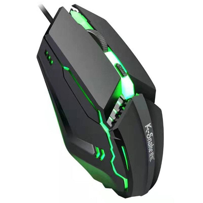 K-SNAKE Gaming Luminous 1600DPI USB Wired Laptop Mouse - Image 4