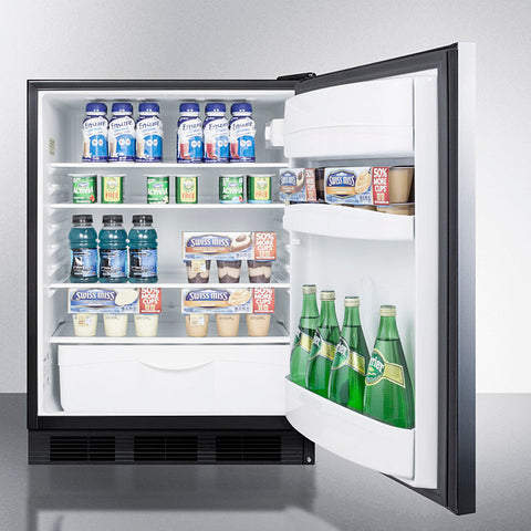 Accucold 24" Wide Built-In All-Refrigerator ADA Compliant with Horizontal Handle