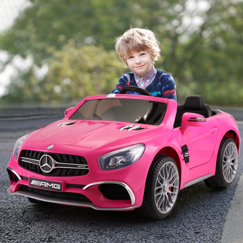 Pink Mercedes Benz Baby Electric Ride on Cars for Kids 12V ...
