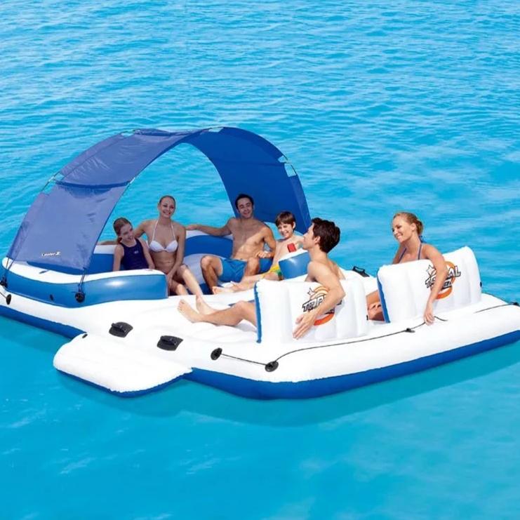 inflatable pool island