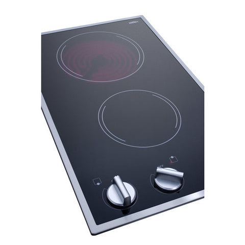 Summit CR2B122 2 Burner Coil Stainless Steel Electric Cooktop