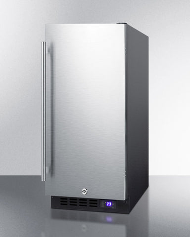 Summit 15" Frost-Free Built-In All-Freezer with Reversible Stainless Steel Door