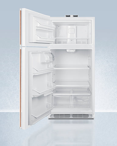 Summit 30" Wide Break Room Refrigerator-Freezer with Antimicrobial Pure Copper Handle