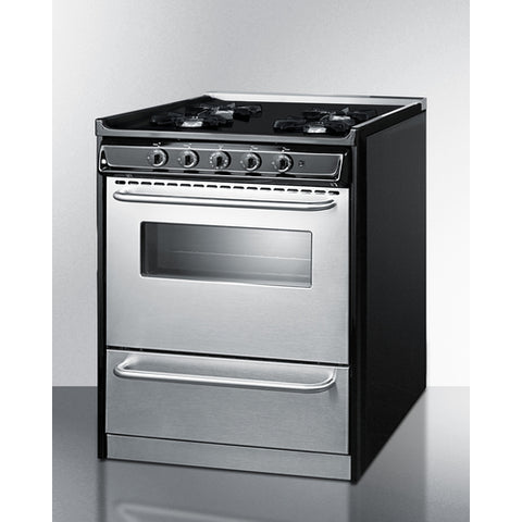 Summit 30" Wide Gas Range, Open Burners