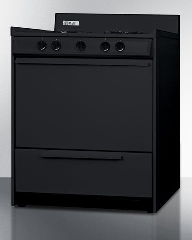 Summit 30" Wide Gas Range, Open Burners