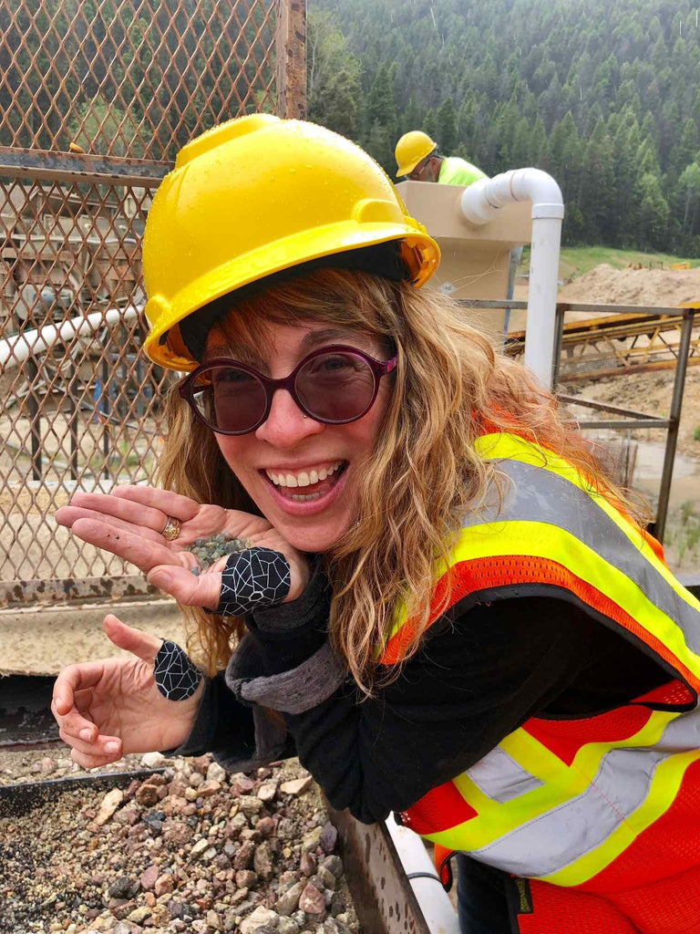 Wendy Woldenberg visiting the Potentate Mine in Montana WEND Jewelry