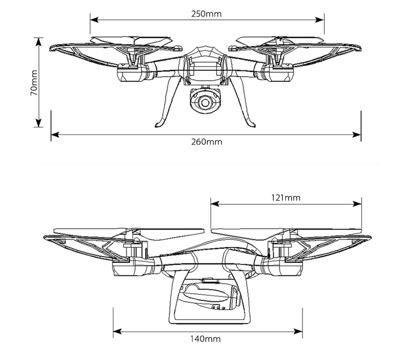 Drone Engineering Drawing - drone