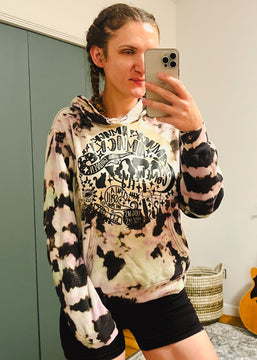 𝓗𝓸𝓬𝓾𝓼 𝓟𝓸𝓬𝓾𝓼 Handmade Bleached Hoodie