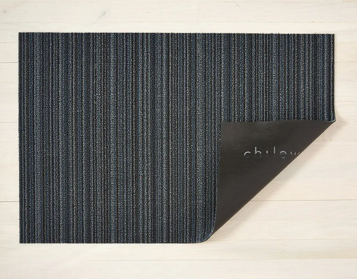 Chilewich Block Stripe Shag Doormat - Taupe