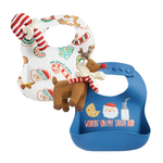 Silicone Christmas Bib with Rattle (Multiple Styles)
