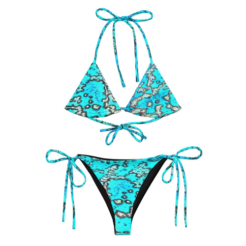 Barrier Reef All-over print recycled string bikini