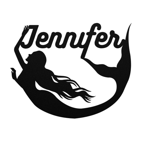 Personalized Mermaid Metal Wall Art