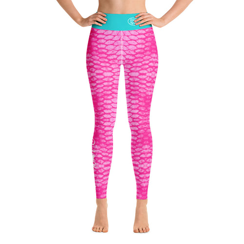 Pink Scale Yoga Leggings