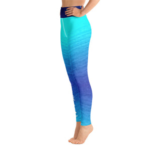 Ombre Blues Fishing Yoga jaysgaragellc Leggings