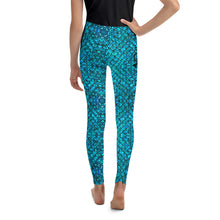 Load image into Gallery viewer, Mermaid Teals Youth Leggings