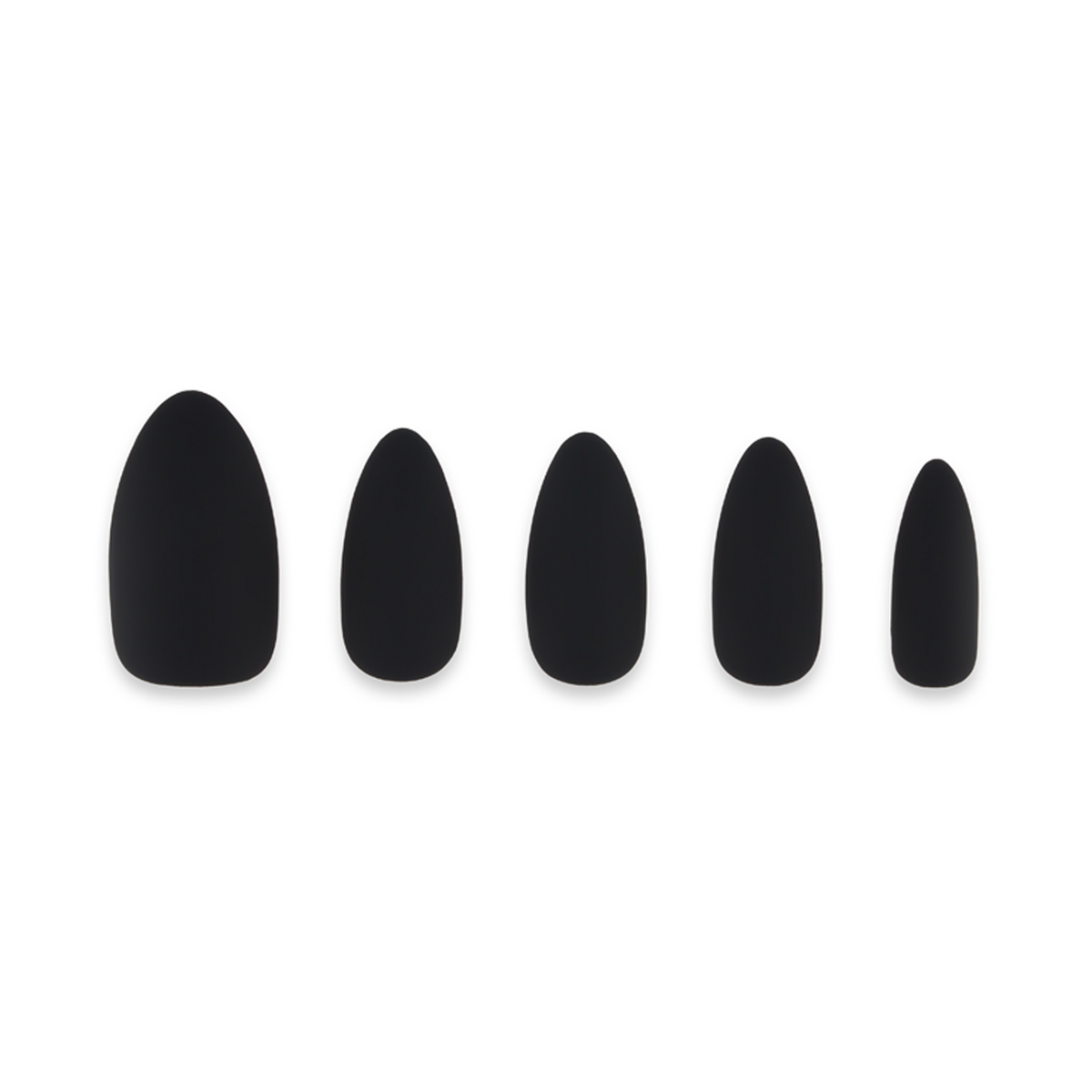 Matte Black Stiletto Press-on Nails With Red Bottoms | Love Below ...