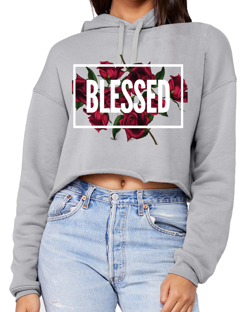 blessed hoodie with roses