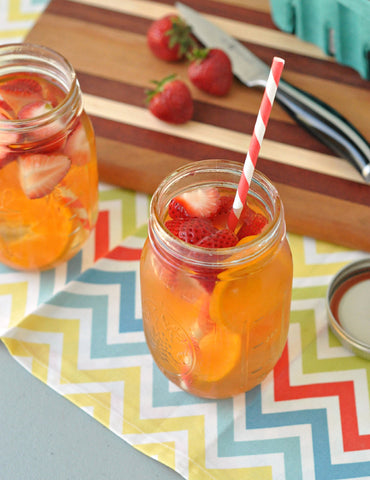 strawberry and orange iced tea