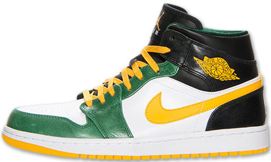 jordan 1 green yellow black white