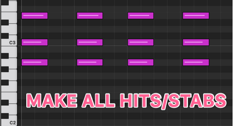 Break A Chord Into Hits or Stabs or One Shots