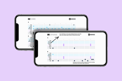 drill drum guide on an iphone