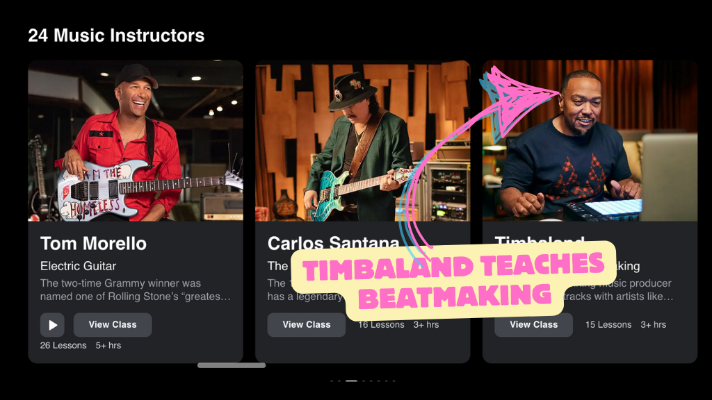 Timbaland Teaches BeatMaking Screenshot from MasterClass