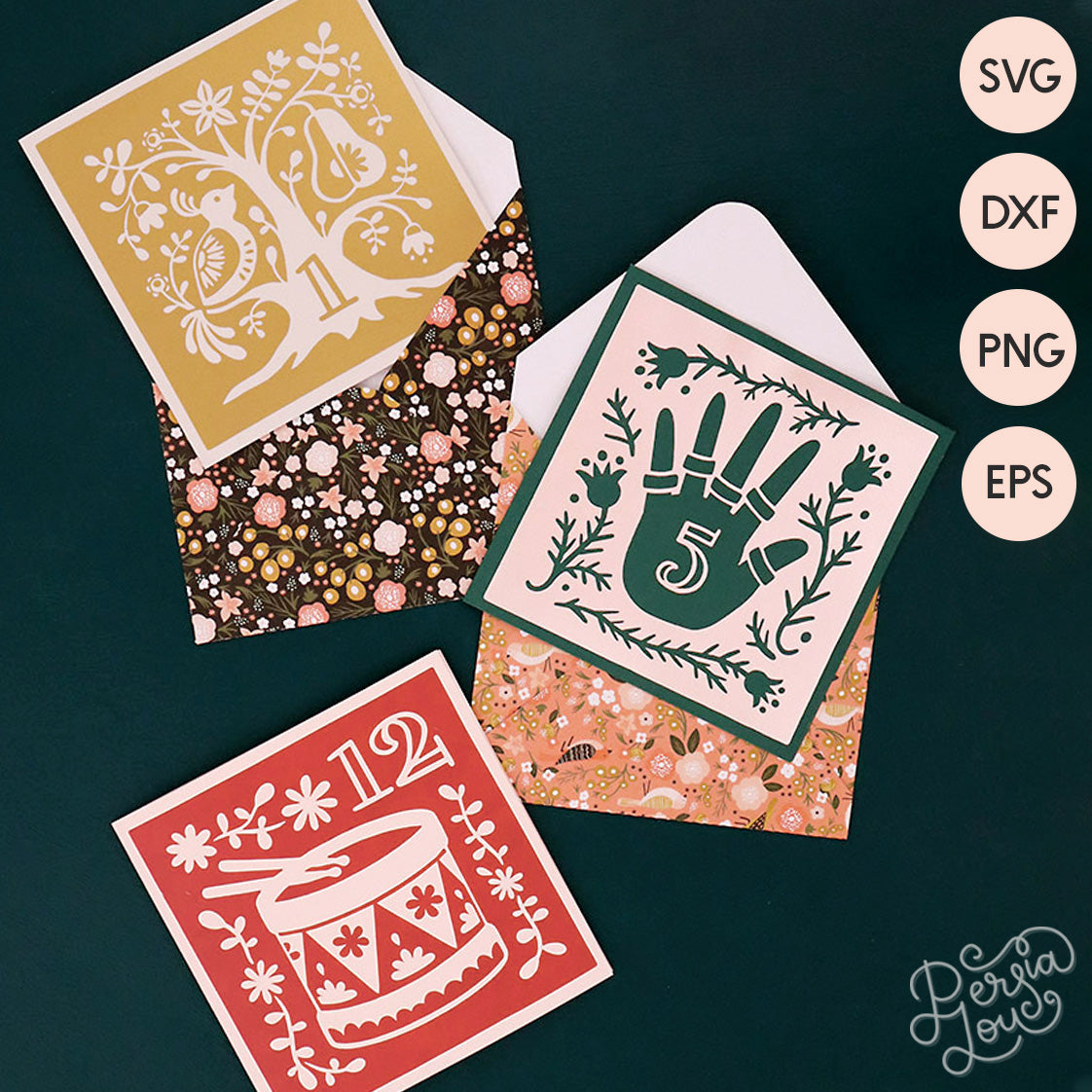 Download 12 Days Of Christmas Svg Cut Files Persia Lou PSD Mockup Templates