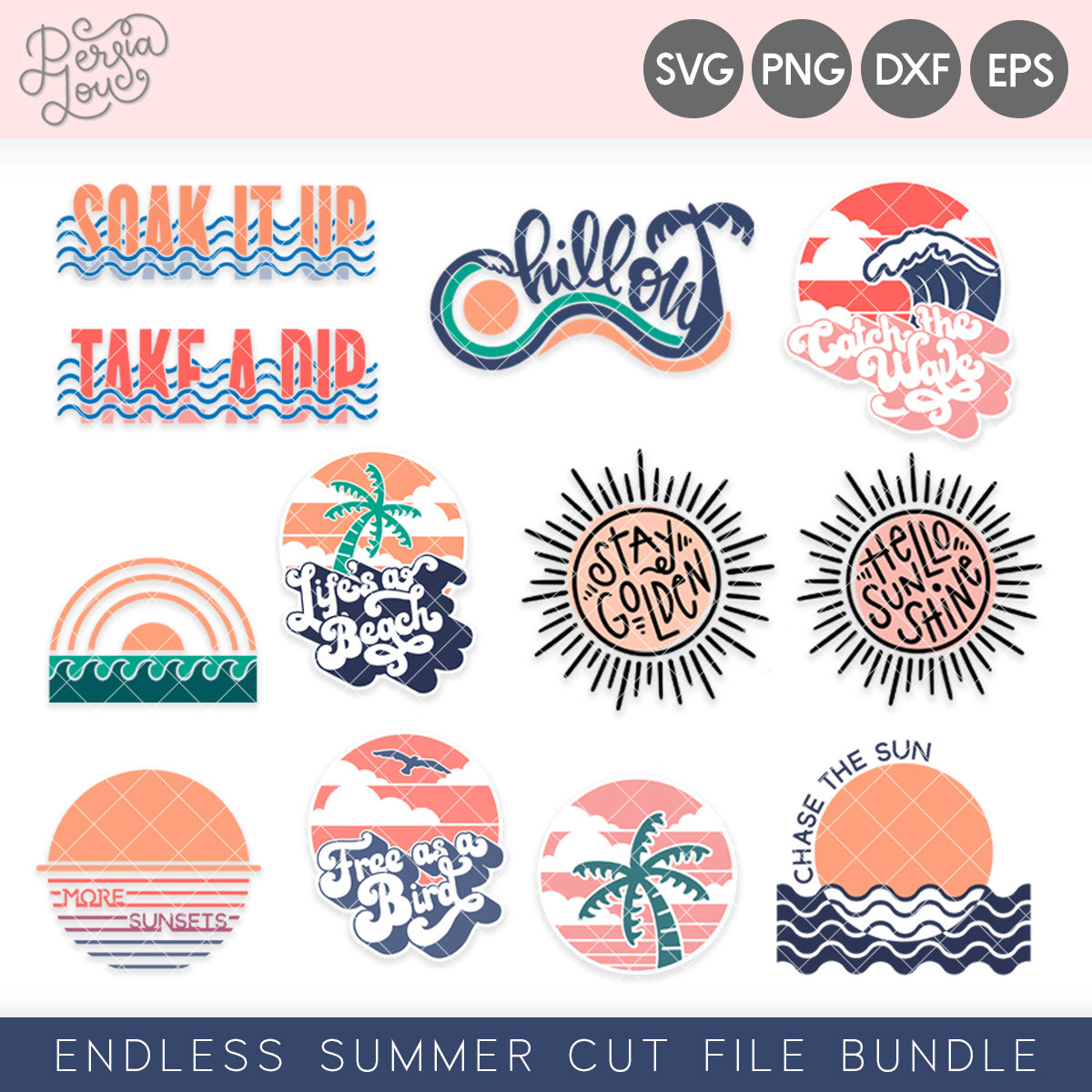 Download Endless Summer Svg Cut File Bundle Persia Lou