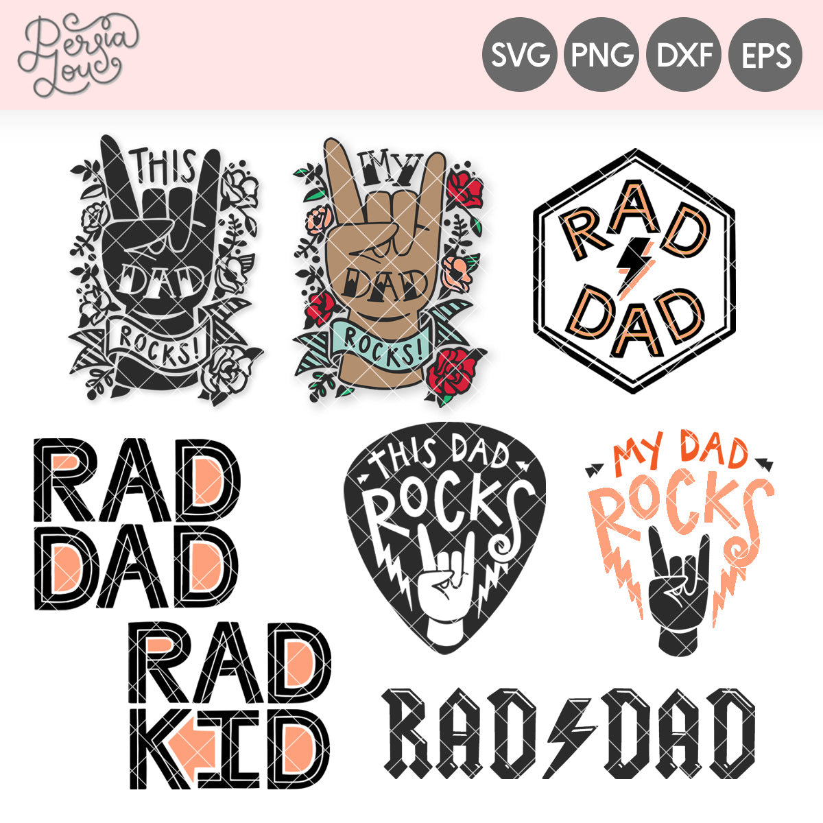 Rad Dad Father S Day Svg Cut File Bundle Persia Lou