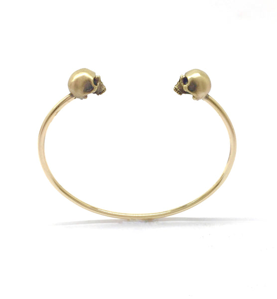 gold skull bangle