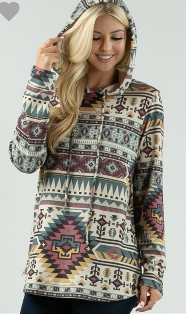 tribal print sweatshirt