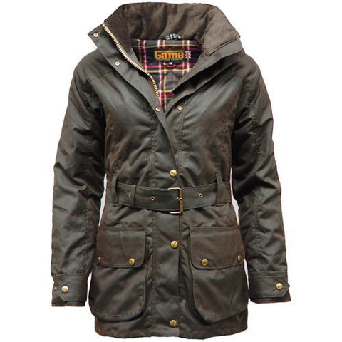 ladies waxed parka